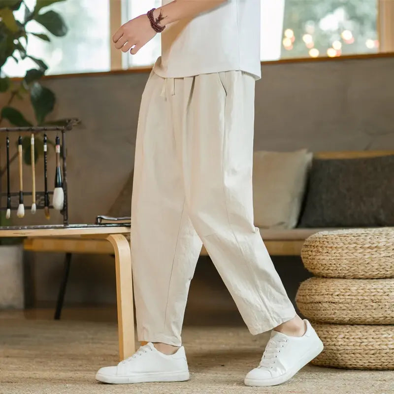 Men's Cotton Linen Breathable Pants (Asian Sizing)