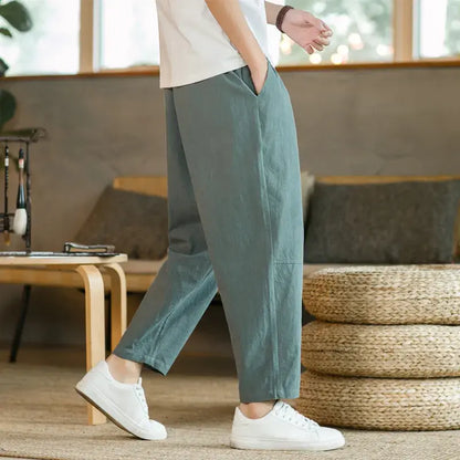 Men's Cotton Linen Breathable Pants (Asian Sizing)