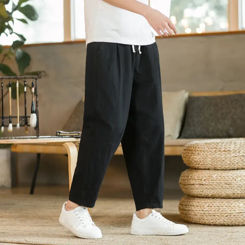 Men's Cotton Linen Breathable Pants (Asian Sizing)