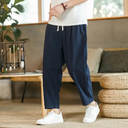 Men's Cotton Linen Breathable Pants (Asian Sizing)