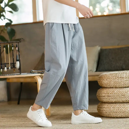 Men's Cotton Linen Breathable Pants (Asian Sizing)